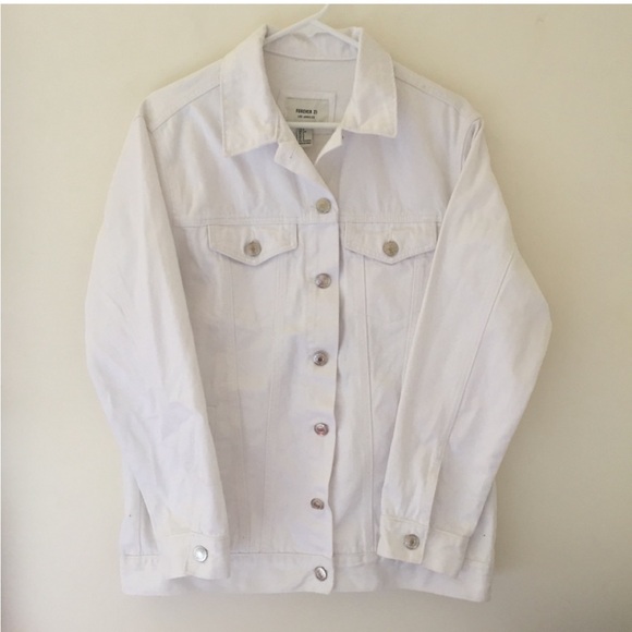 Forever 21 Off-White Denim Jacket - Picture 1 of 2